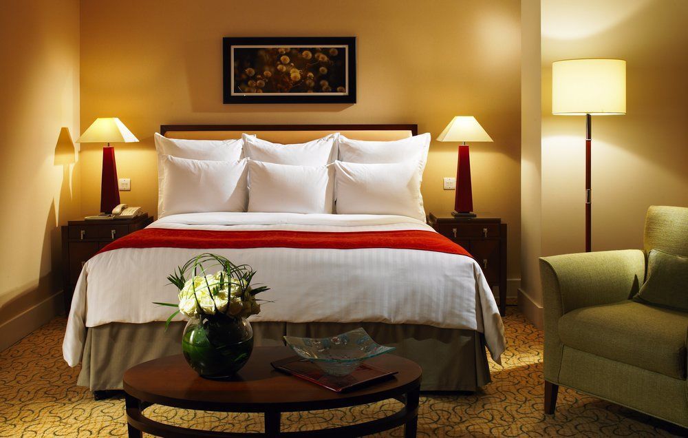 London Marriott Hotel Canary Wharf Екстер'єр фото A bedroom at the hotel